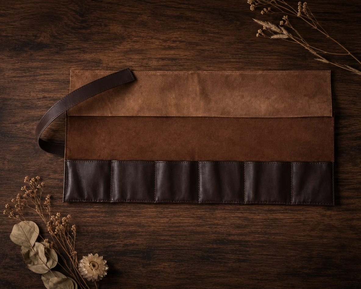 Premium Handmade Genuine Leather Watch Roll for 6 Watches (NEW)