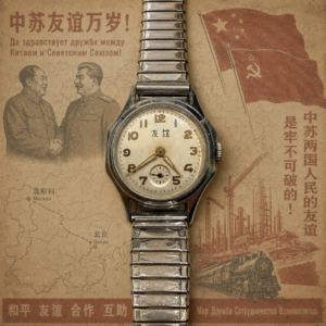 Vostok YouYi – full-Arabic white dial with 友谊 signature (Rarity: 9/10)